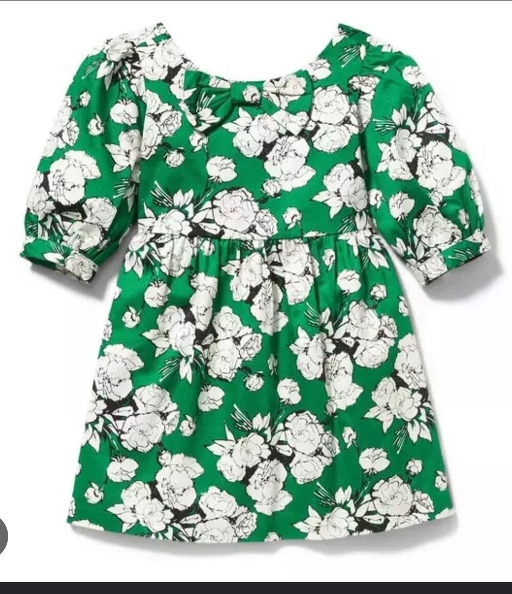 Janie & Jack Jade green  floral dress 3T
